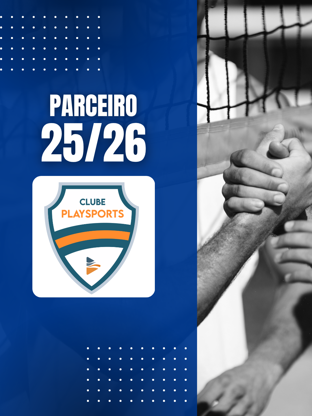 Instagram post parceria de sucesso chamativo azul e branco